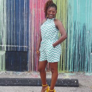 Summer Breeze Collection~Turquoise Romper